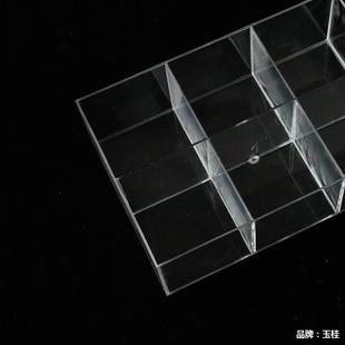 Оптовая PS прозрачная 6 Сетка пластиковая коробка без крышки Витрина коробка для хранения ювелирных изделий из бисера коробка для отделки мелких деталей