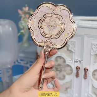 Butterfly cloud shoulder ~ flower know new hand-held mirror Chinese antique makeup mirror high color value Han dynasty national style hand-held mirror