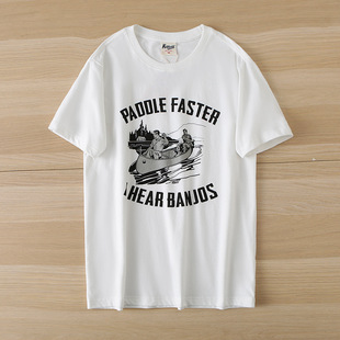 Push! Five hands! Spring and Autumn 2025 Heavy 36 Color Couple Sanding Personality Printed Short Sleeve T-Shirt