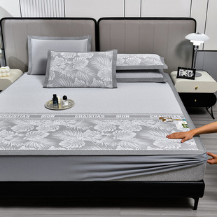 Class A Maternal and Infant Grade Ice Shredded Bean Mat Cool Jacquard Bed Hat Air-conditioning Mat Soft Mat Machine Washable Household Mat