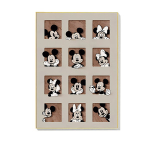 Black and White Mickey decorative painting panda desktop decoration painting living room sofa floor painting little red book net Red Live studio hanging painting