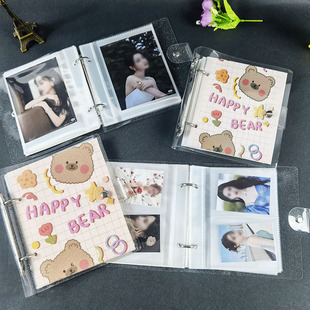 Wholesale supply of bear loose-leaf PP photo album album movie ticket storage postcard 3 inch 5 inch