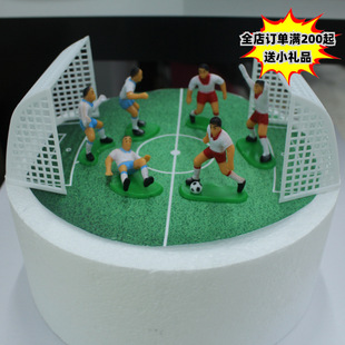Soccer Kid 8-piece goal player baking cake decoration football scene decoration ornaments