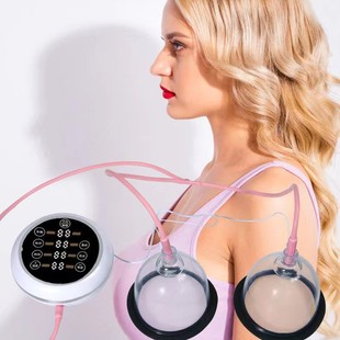 Breast Enlarging Breast Enlarging Instrument Electric Home Massager Breast Enlarger Micro Current Vacuum Double Cup Breast Enlarger