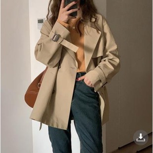 Mid-length trench coat for women 2023 Spring and Autumn New Korean style loose casual khaki popular coat early autumn ins