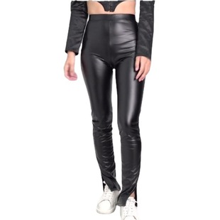 Amazon Women's New Leather Pants Fashion Simple Tight Slim-Fit Women's Trousers Yiwu Leggings XY385