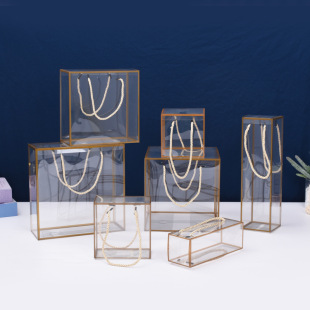 pvc transparent box long square pet plastic packaging display box custom gift candy doll storage box
