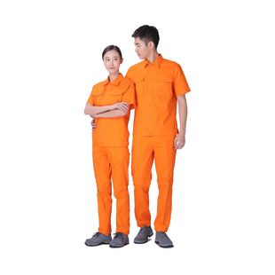 Spring and summer overalls suit men's factory workshop labor protection overalls wear-resistant auto repair clothing welding engineering factory clothing