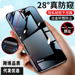 Применимо для Apple 15pro max анти-вуайерист закаленная пленка iphone14 Pro пылезащитная сетка 360 градусов анти-глазная пленка 13