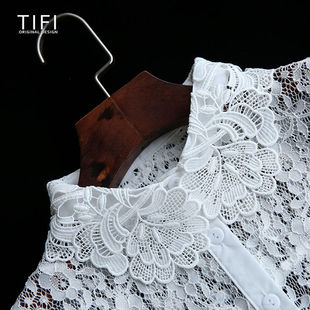 Fake Collar Women's All-match Fake Collar Shirt Cotton Decorative Collar Ruffled Fake Collar White Shirt Autumn and Winter Sweater