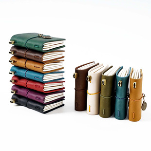 Traveler book MINI MINI loose-leaf notepad first layer cowhide pocket diary notebook