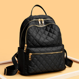 Oxford cloth backpack cross-border 2023 fashionable retro diamond embroidery thread backpack women's all-match casual backpack