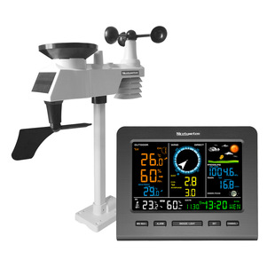 Wireless weather station with WiFi home temperature and humidity/wind speed/rainfall monitoring accurate weather forecast equipment