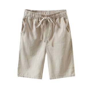 2024 Straight Men's Linen Shorts Summer New Ramie Pants Loose Casual Thin Cotton and Linen Pants 5