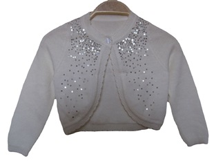 Spring and Summer Pure Cotton Girls' Skin Knitwear Baby Cute Shawl One Button Sequin Outer Air Conditioning Cardigan