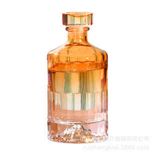 Kaishan glass wine bottle white wine bottle crystal white empty wine bottle customizable self-brewing sub-bottle one Jin white wine bottle