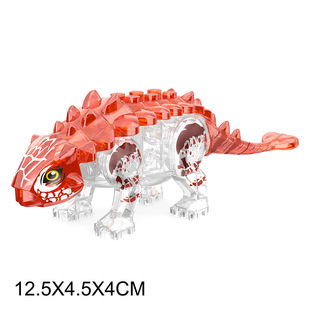 Cross-border wholesale dinosaur building blocks Triceratops Styx Dragon food beef cattle dragon small particles assembled toys can be selected