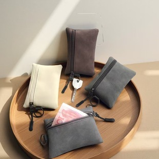 2025 New Frosted Subfur Small Wallet Creative Small Bag Clutch Bag Lanyard Buckle Unisex Storage Bag