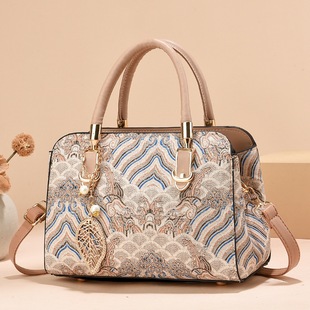 Middle-aged Women's Bag 2024 New Fashion Women's Handbag Korean Style Simple Mother Bag Shoulder Crossbody Bag for Hair