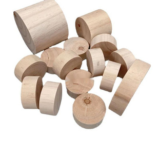Round Wood Block Pine Wood Block Cylindrical Round Wooden Pier Round Wood Mould Round Wood Pieces Table Foot Cabinet Pad High Solid Wood Wood Pillar Wood Block