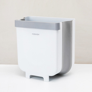 Kitchen trash can hanging household foldable cabinet door wall hanging kitchen waste classification toilet toilet storage paper basket