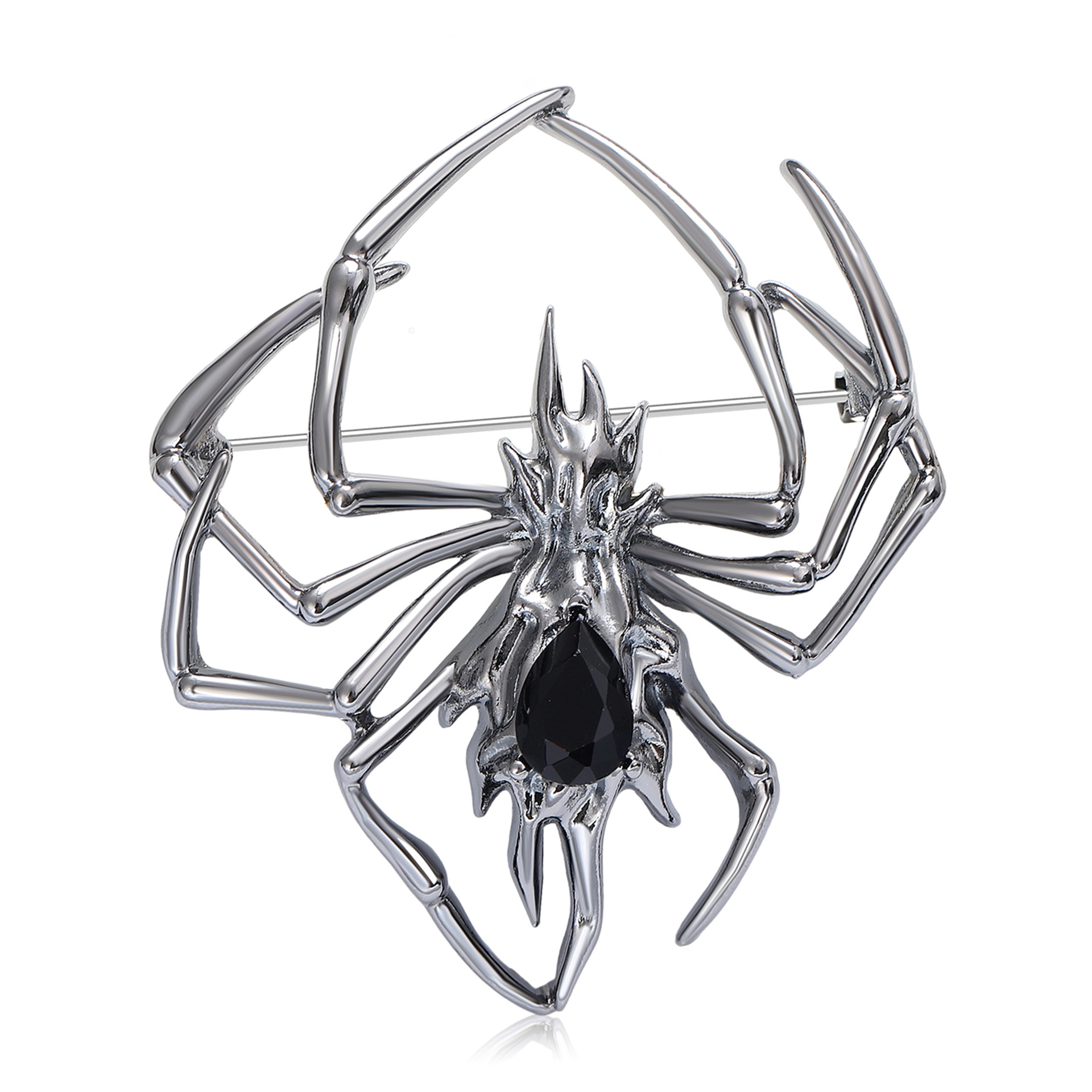 European and American creative exquisite alloy smooth spider brooch fashion personality men's and women's suit coat corsage jewelry pin