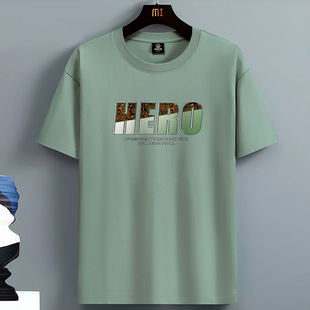 Summer Pure Cotton Short-sleeved T-shirt Men's Instagram Popular Brand Loose All-match Half-sleeved Teenager Men's T-shirt Base Shirt Top