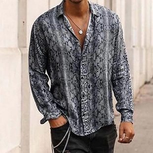 2024 Spring and Summer Long-sleeved Men's Shirt Men's Striped Square Casual Korean-style All-match Long-sleeved Men's Shirt MB12