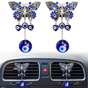 Amazon Blue Butterfly Devil Eye Автомобиль Выход воздуха Парфюмерия Ароматный зажим в автомобиле Кондиционер Декор Женщина