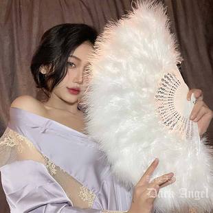 Перо веер Cheongsam Ночной Шанхай Танец Плюшевый