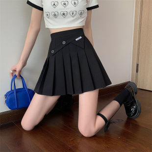 High-Waisted A-Line Pleated Skirt for Women 2025 Spring and Summer New Skirt with Waist Slimming Look Design Preppy Style Short Skirt