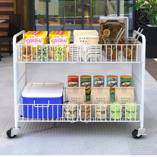 Stall stall trolley night market foldable portable ice powder stall rack second collection trolley promotion car