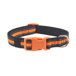 Pet supplies manufacturers dog collar nylon reflective traction adjustable diving dog pet collar wholesale