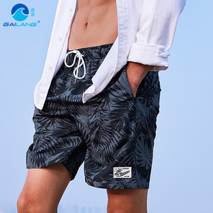 Factory direct wholesale men's beach pants solid color summer shorts can be water quick-drying breathable loose five swimming pants