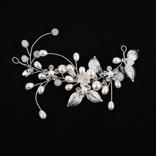 2024 European and American Amazon Headwear Women's Wedding Crystal Hair Accessories Vine Flower Leaf Hair Band Wedding Alloy Accessories