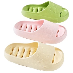 Hotel non-slip bath slippers for men and women home indoor excrement feeling leaking household eva bathroom slippers wholesale