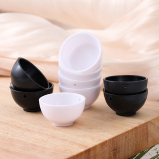 Dollhouse mini simulation bowl props black bowl model doll house Bowl plate DIY simulation food and play container