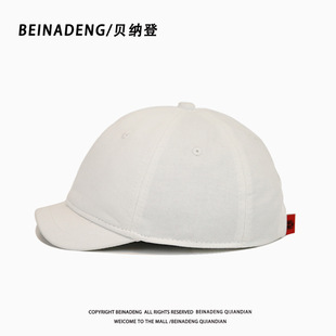 Hat men's and girls' Japanese retro short brim peaked cap men's fashion brand small brim comfortable soft top short brim baseball cap