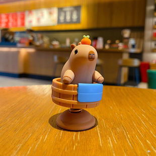 Internet Red Kapibala Car Ornaments Cartoon Capybara Decompression Shake Music Desktop Ornaments Funny Car Ornaments
