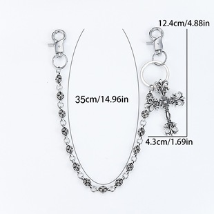 Korean ins Harajuku Style Personalized Street Disco Pendant Cross Trouser Chain Versatile Waist Chain for Men and Women