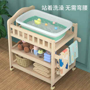 Owl Ephile Solid Wood Crib Nursing Table Diaper Changing Table Massage Touching Table Movable Baby Storage Table