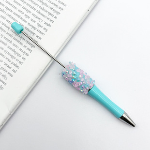 DIY resin sequins beaded pen handmade patch ballpoint pen ins petals rotating sign pen cross-border hot wholesale
