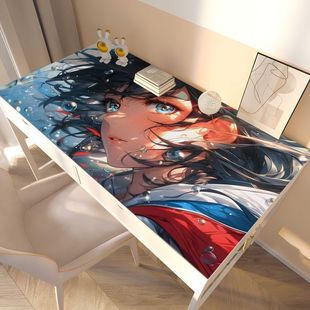 Two-dimensional table mat cartoon pvc waterproof and oil-proof computer table mat eye protection student writing desk desk mat