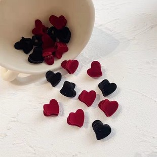 Korean Velvet Children's Hair Clip Love Mini Hair Clip small size Grab Clip Girl's Bangs Clip Grab Clip Hair Accessories for Women