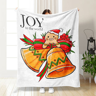 Cross-border large size Christmas snowman double-sided flannel blanket hair figure printed blanket double thick blanket wholesale