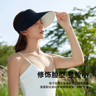 Empty-top sunscreen hat children's summer large brim anti-ultraviolet sun hat outdoor sports riding face small sun hat