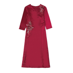 22 года Ранняя Весна Стиль тещи Свадебный банкет Улучшенное платье Cheongsam Стильное платье для молодой свадьбы Тевица