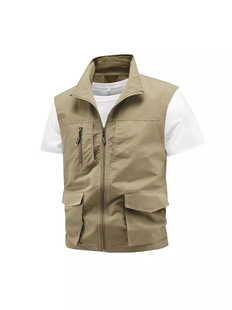 Outdoor vest men's summer multi-pocket plus size spring and autumn men's vest photography fishing vest waistcoat thin