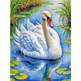 Square Diamond/Round Diamond 5D Diamond Painting Water Painting Painting Style Color Realistic Animal Modern Sticker Diamond Cross Stitch Guest