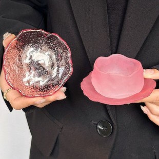 Powder Frosted Tea Tasting Cup Master Cup Single Cup Personal Transparent Cup Color Glass Small Tea Cup Kung Fu Tea Set